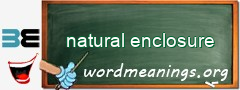 WordMeaning blackboard for natural enclosure
